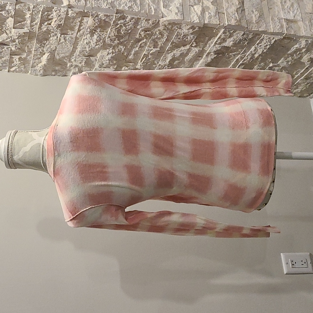 Marc Jacob soft pink checkered cardigan - Picture 3 of 6